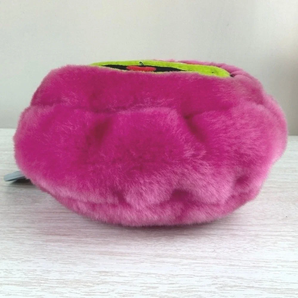 SESAME STREET Y2K Oscar‎ Grouch Purse Fuzzy Pink Charm Soft Twee Harajuku Rave